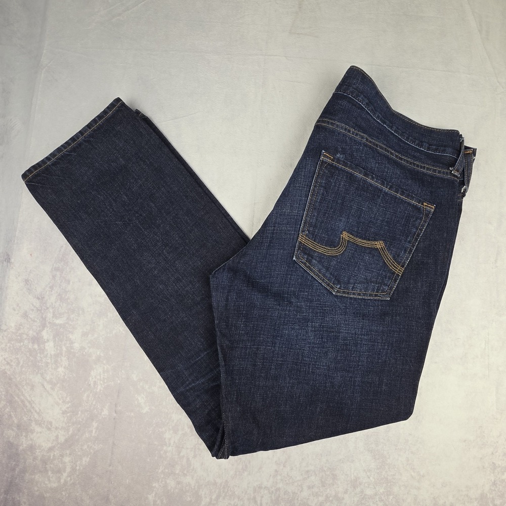 Big‎ Star Jeans Mens 36S Blue Dark Wash Modern Straight Leg 36x30 Mid Rise Nova